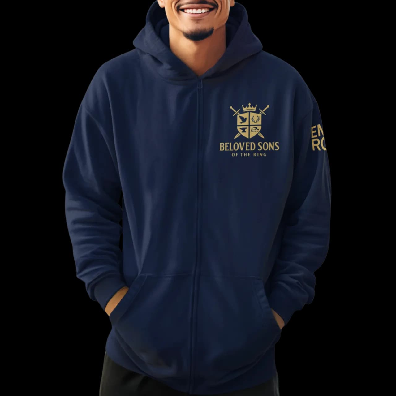 Beloved Sons of the King Zip Up Lightweight Hoodie