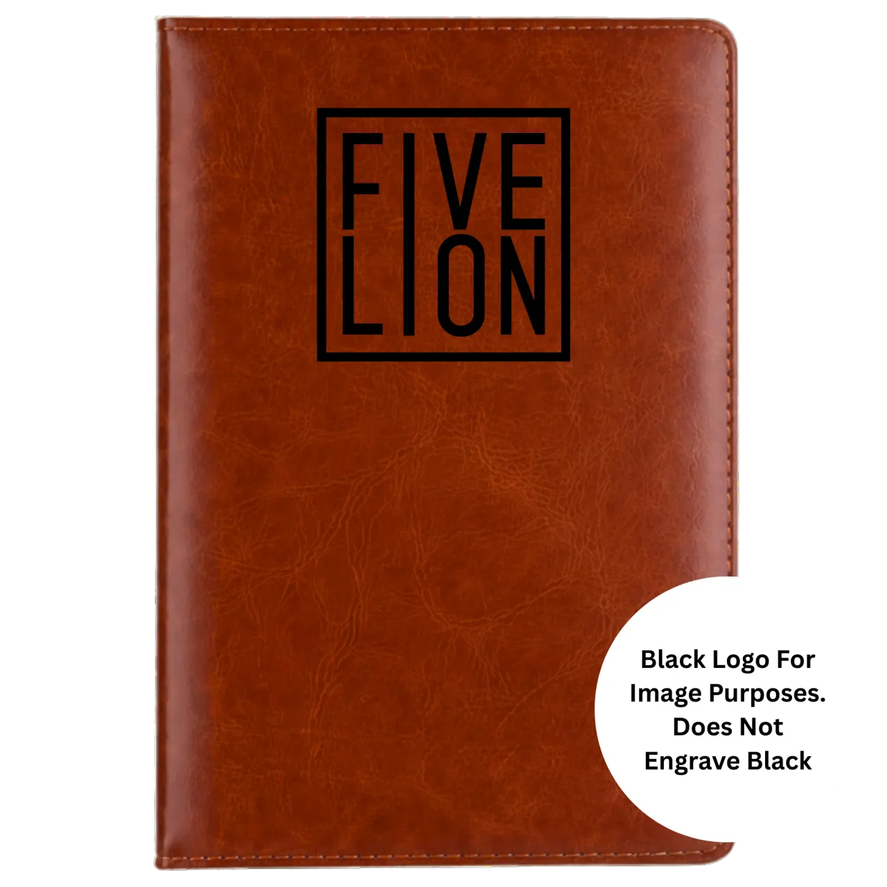 Five Lion 5.5x8.3" Hardcover Leather A5 Notebook