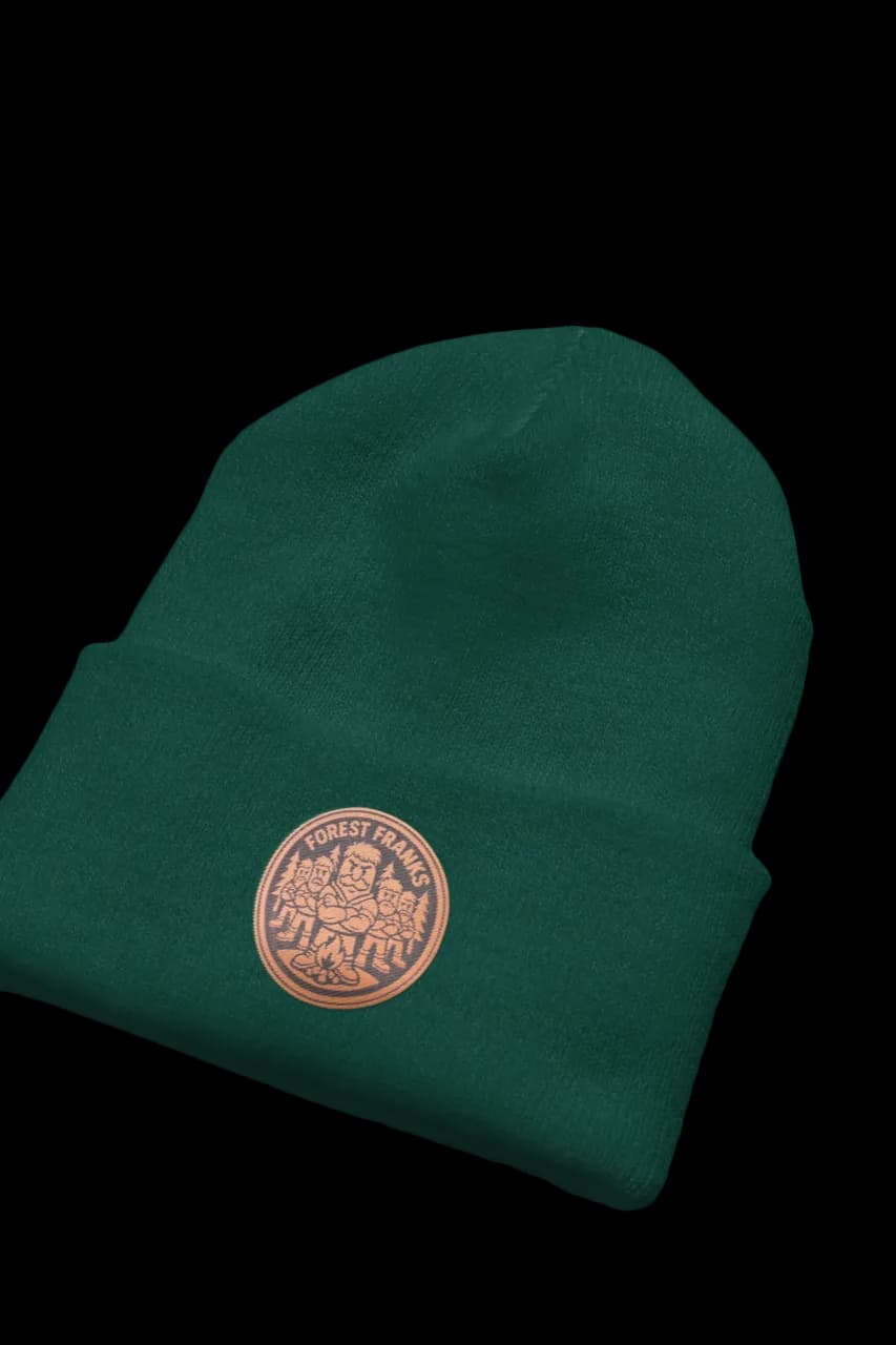 Forest Franks Leather Patch Beanie