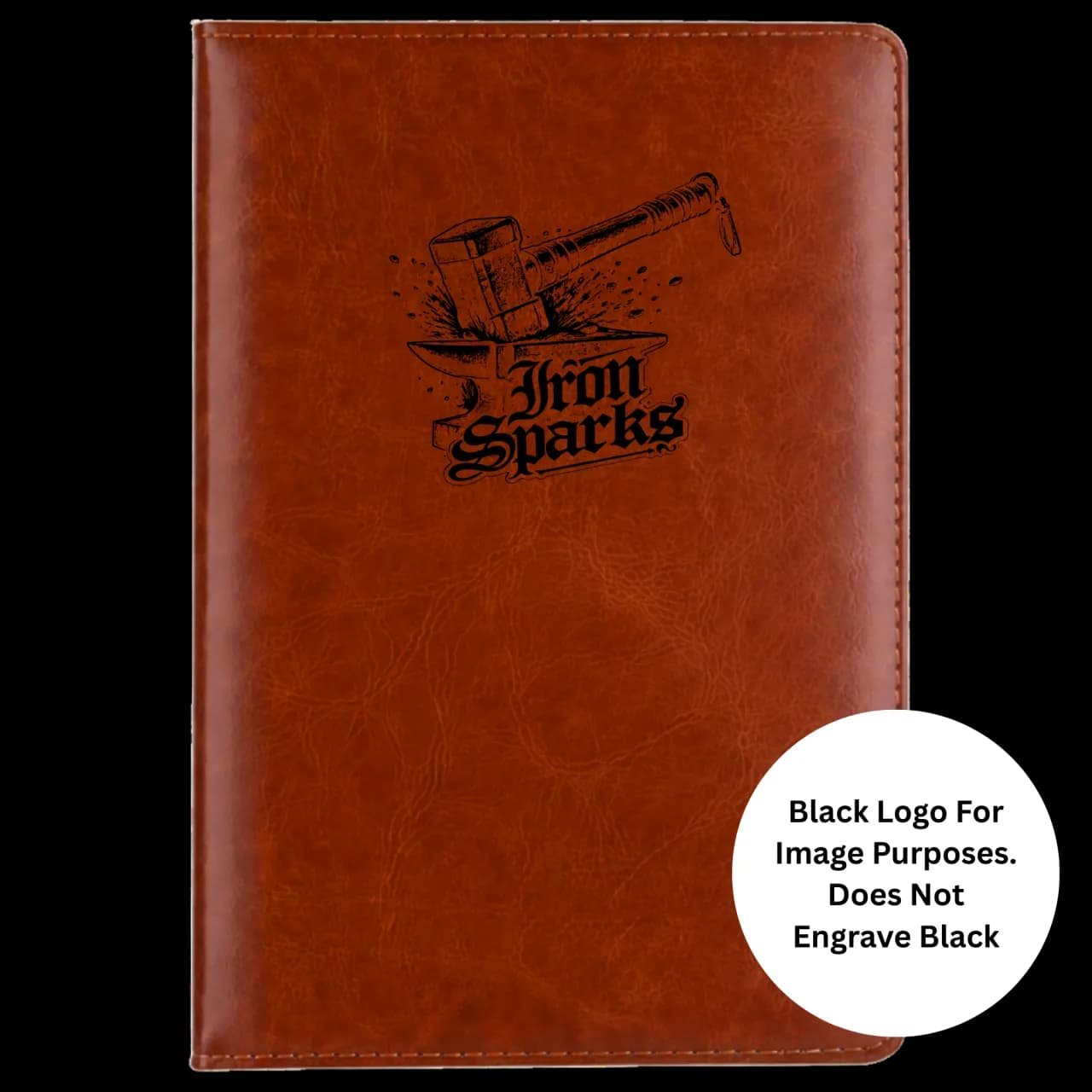 Iron Sparks 5.5x8.3" Hardcover Leather A5 Notebook