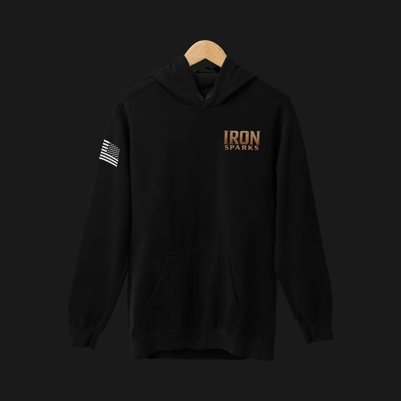 Iron Sparks Black Hoodie