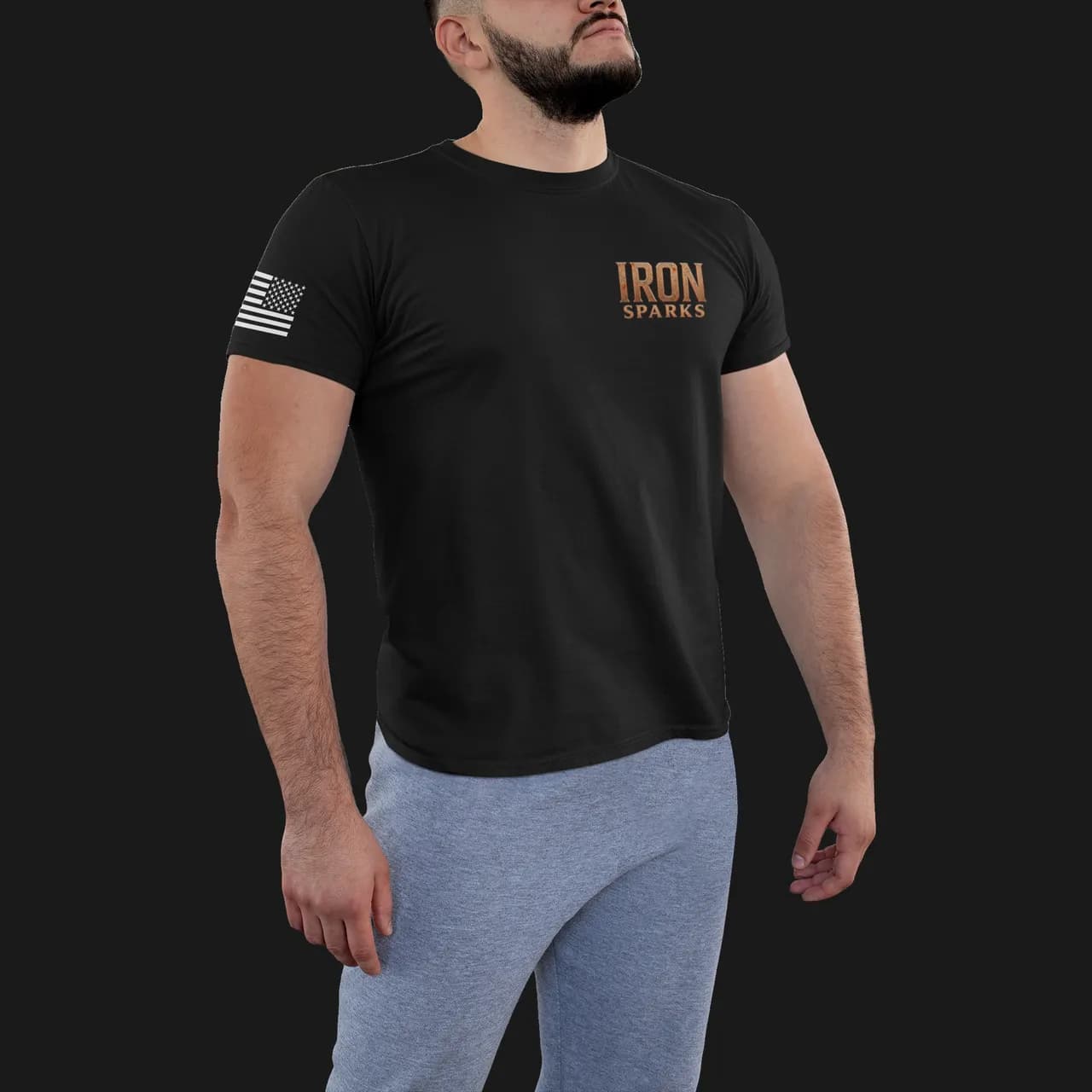 Iron Sparks Black Tee