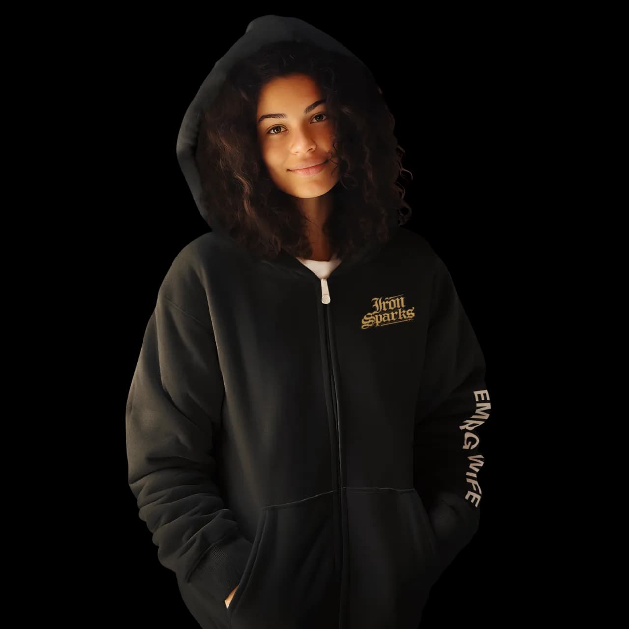Iron Sparks EMRG Wife Zip Up Heavy Weight Hoodie