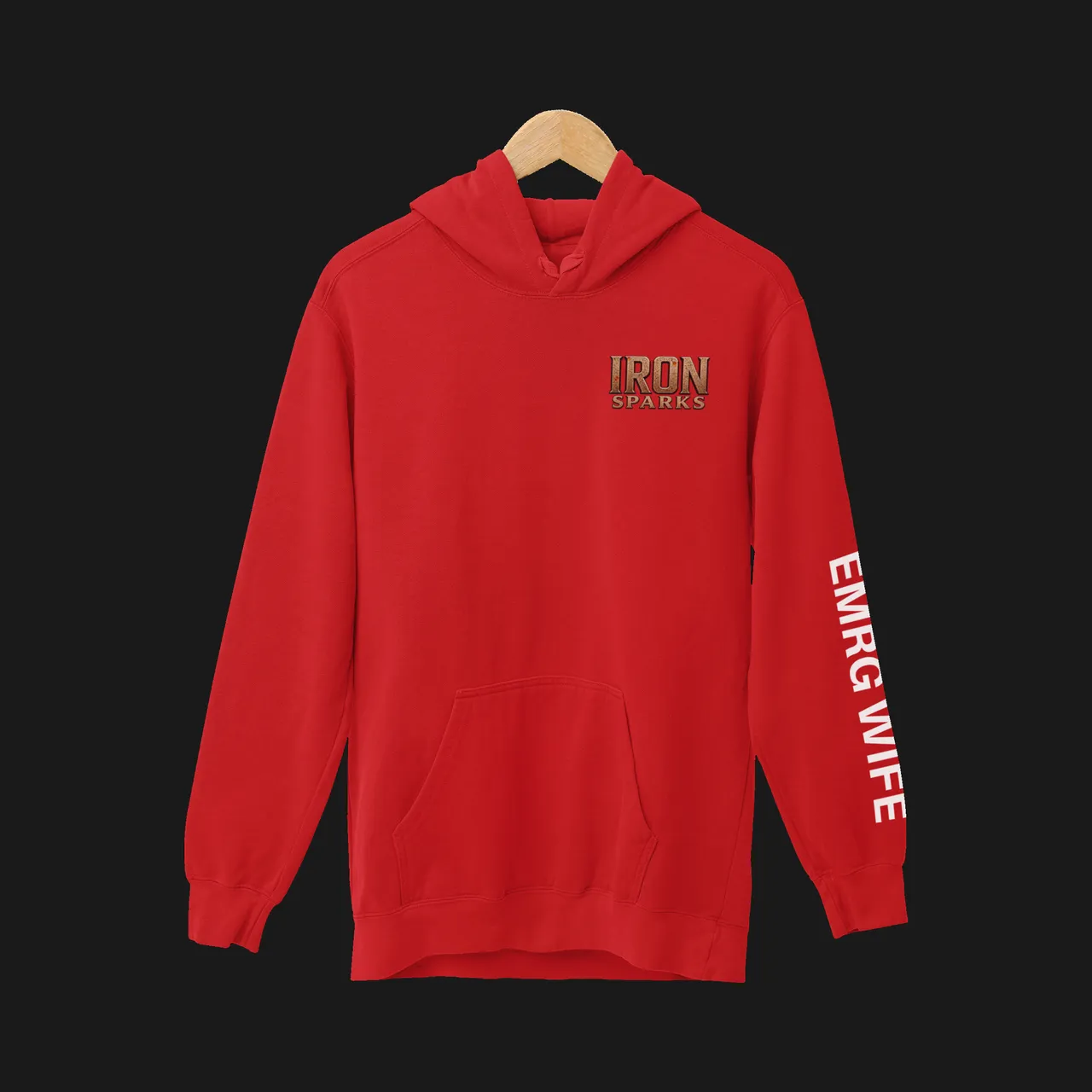 Iron Sparks WIFE Red Hoodie