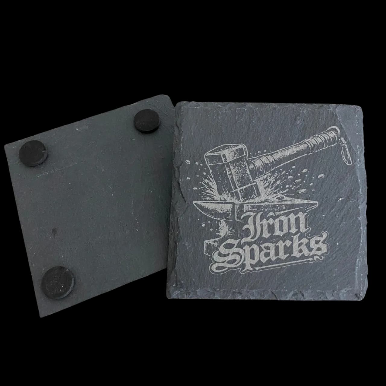ADDITIONAL Iron Sparks Stone Coaster Set of 2