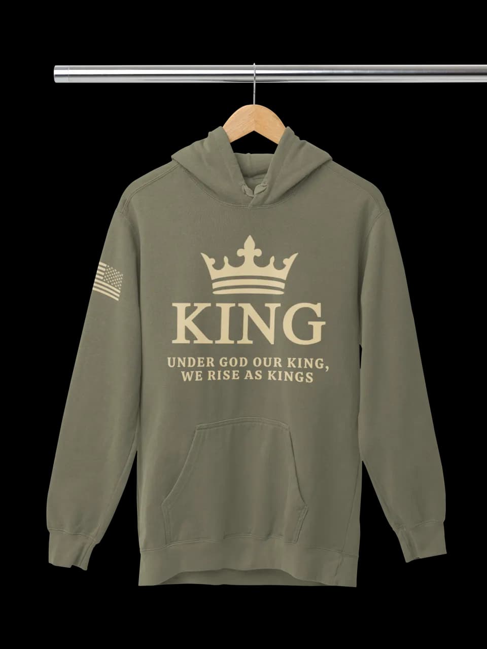 KING Hoodie in Military Green