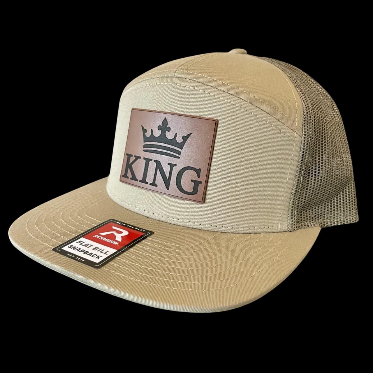 KING Leather Patch 7 Panel Hat
