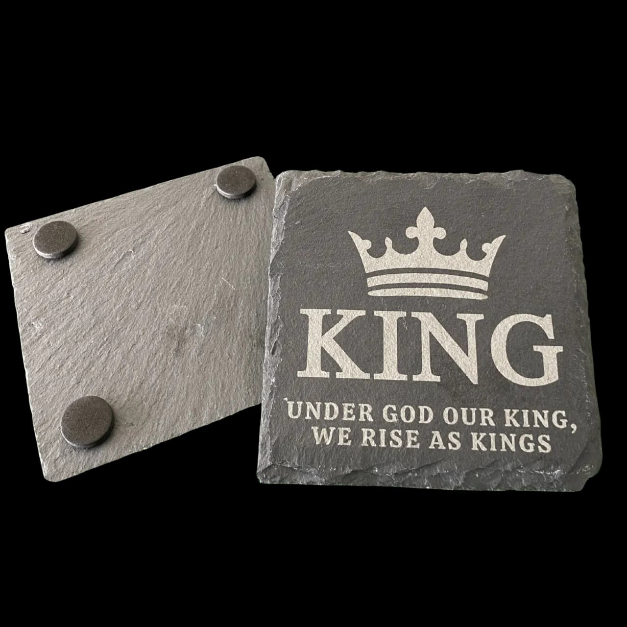 SPEND OVER $100 (on apparel/tumbler), KING Stone Coaster Set FREE