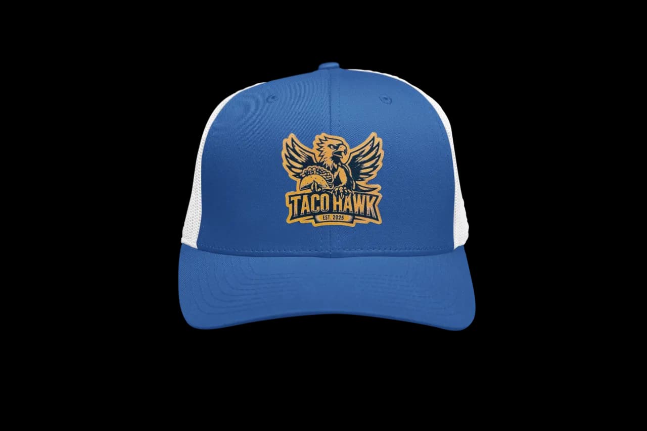 Taco Hawk Leather Patch Trucker Hat