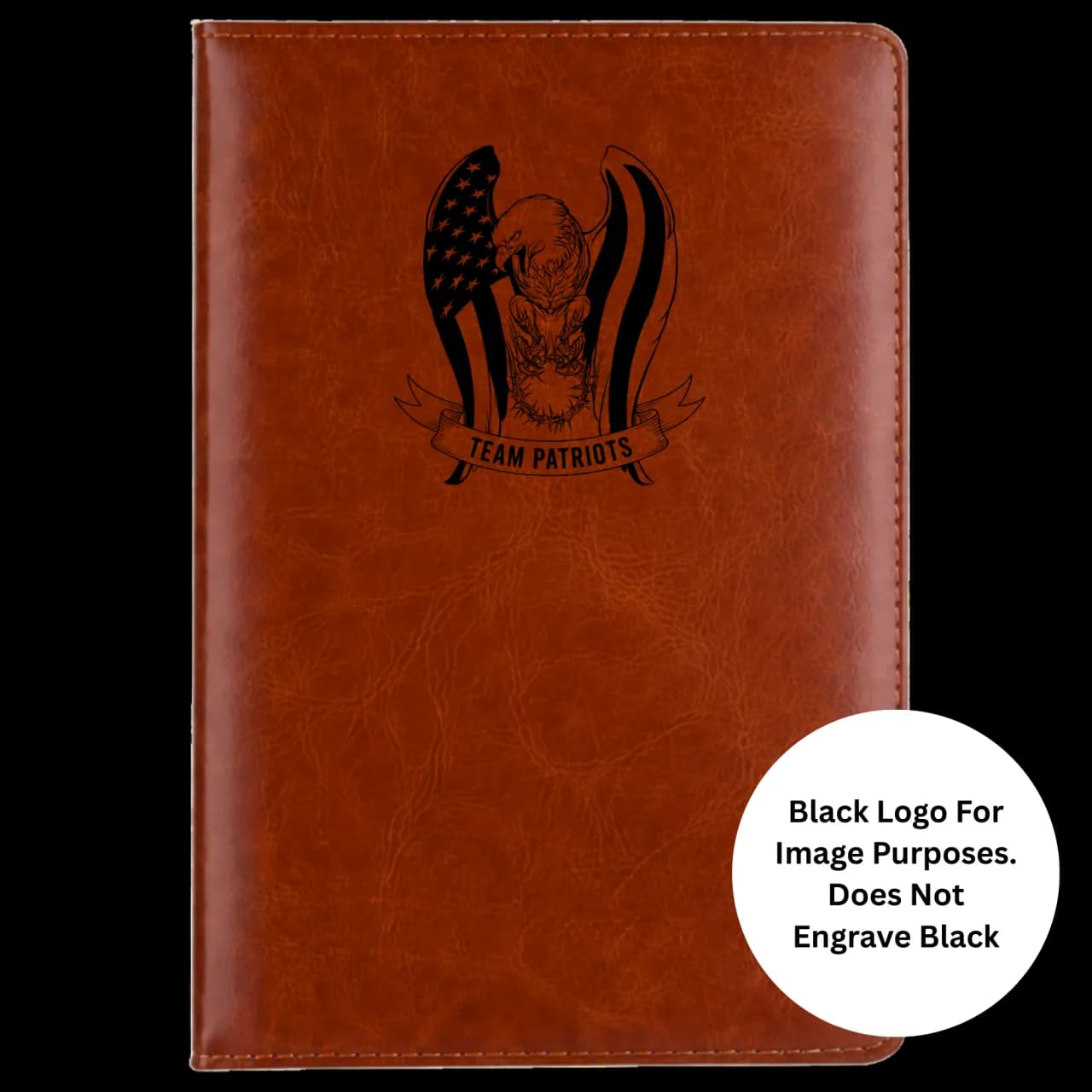 Team Patriots 5.5x8.3" Hardcover Leather A5 Notebook