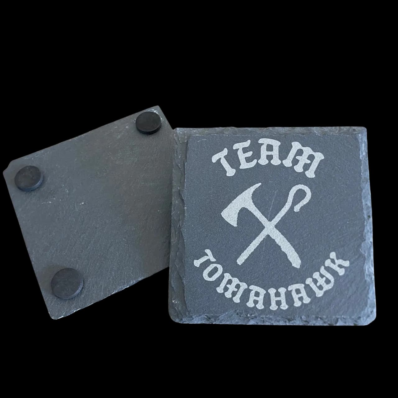 SPEND OVER $100 (on apparel/tumblers), Team Tomahawk Stone Coaster Set FREE
