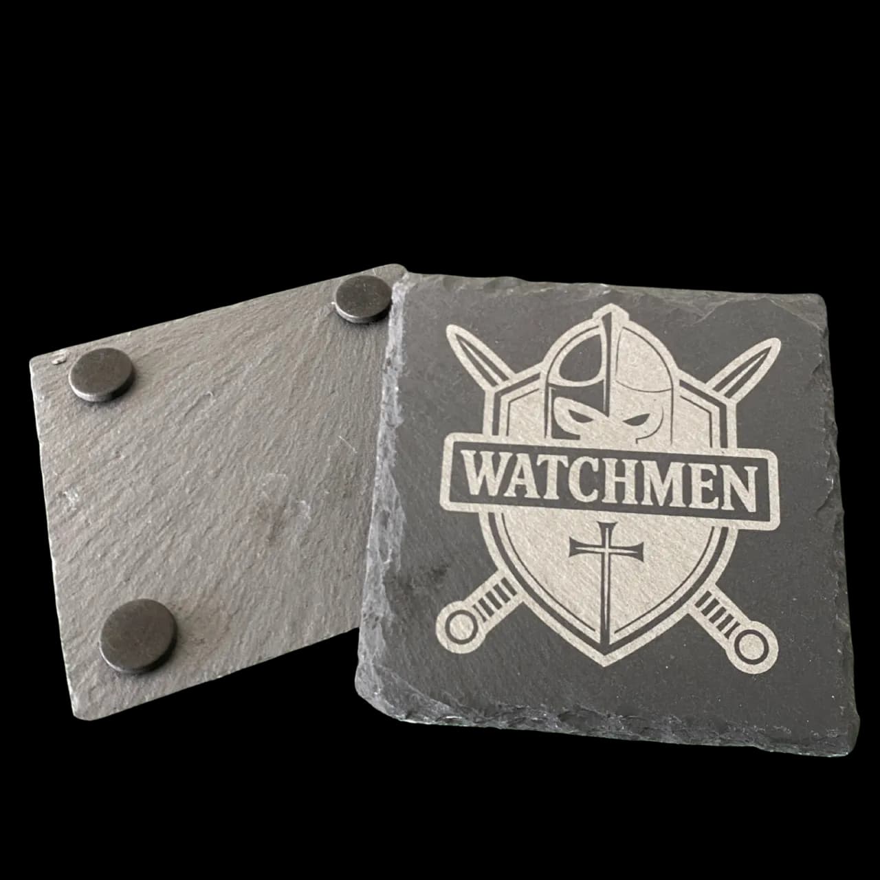 SPEND OVER $100 (on apparel/tumblers), Watchmen Stone Coaster Set FREE